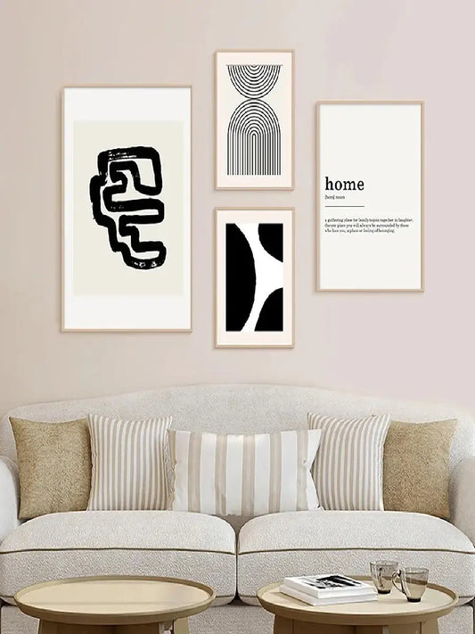 Líneas del Silencio – Arte Minimalista en Blanco y Negro